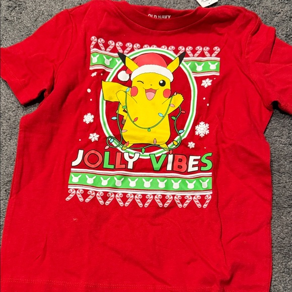 Old Navy Other - Old Navy Red Kids T-Shirt with Festive Pokemon Pikachu NWT 6/7